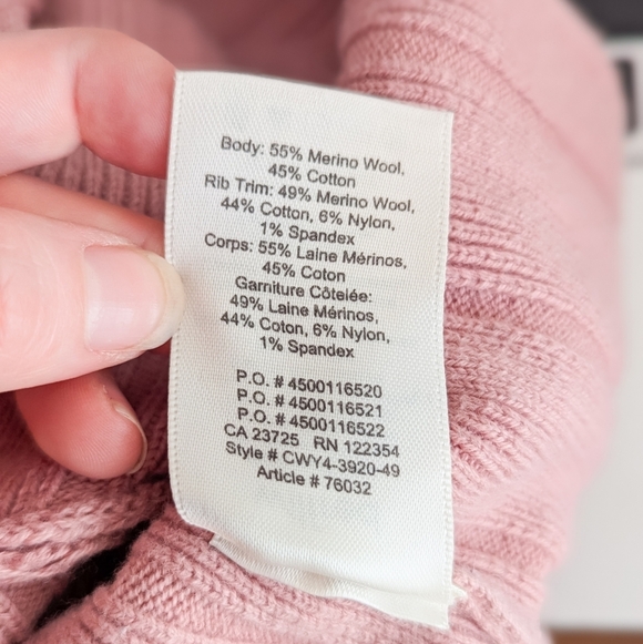 WILFRED New Plunge Front Cardigan  Wool Sweater Mauve Mousse Pink ARITZIA S - Picture 12 of 13